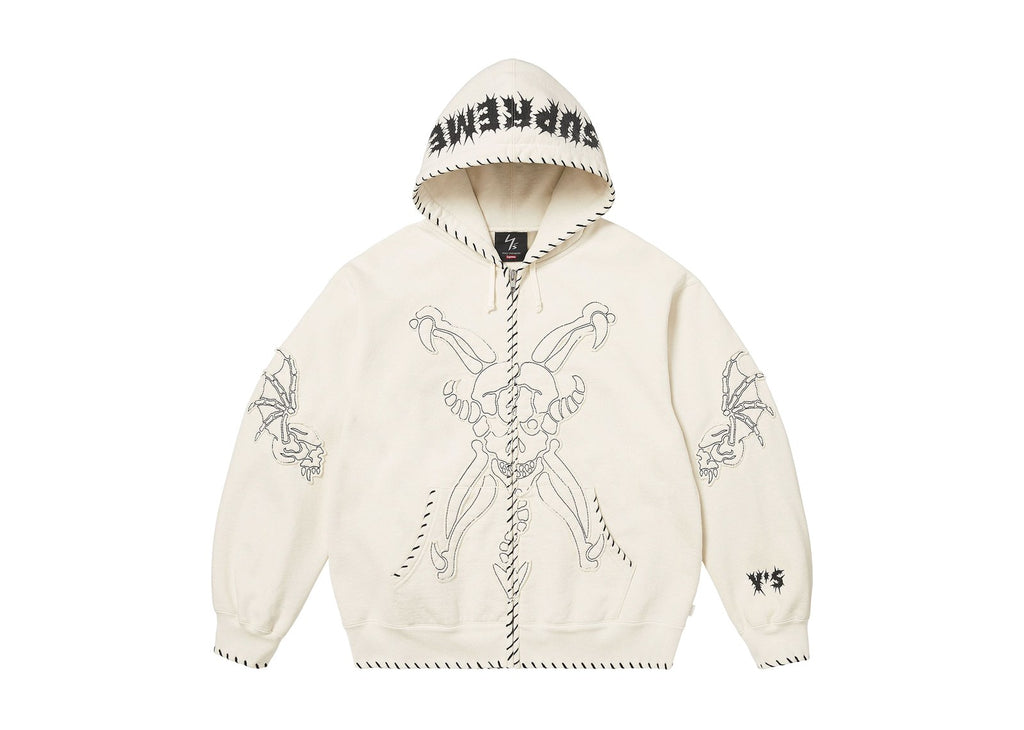 Supreme x Ys Zip Up Hooded Sweatshirt White