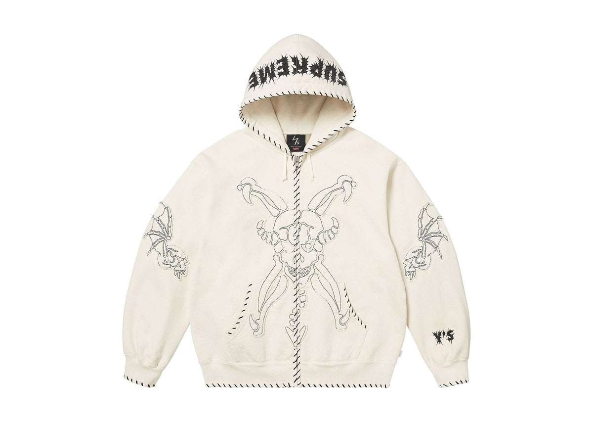 Supreme x Ys Zip Up Hooded Sweatshirt White