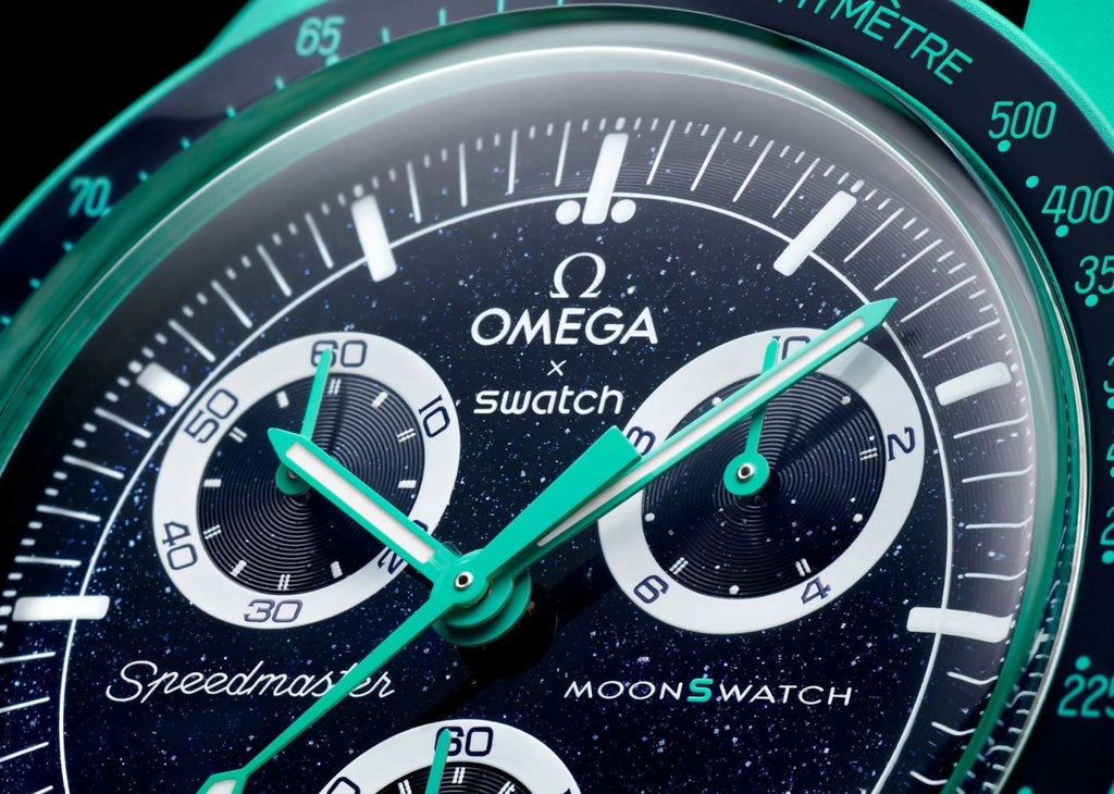 Swatchx Omega Bioceramic Moonswatch Mission On Earth Polar Lights