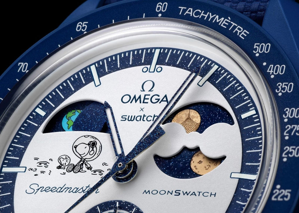 Swatchx Omega Bioceramic Moonswatch Mission To Earthphase Moonshine Gold Snoopy