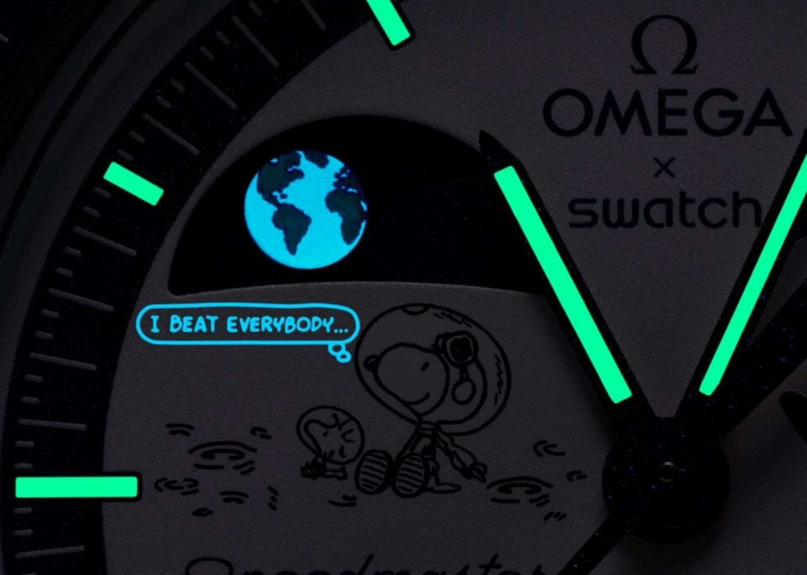 Swatchx Omega Bioceramic Moonswatch Mission To Earthphase Moonshine Gold Snoopy