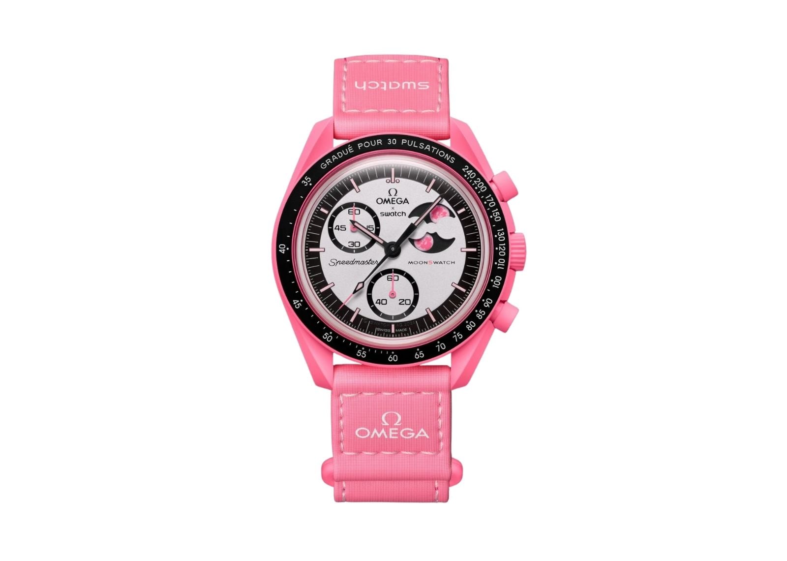 Swatchx Omega Bioceramic Moonswatch Mission to the Pink Moon