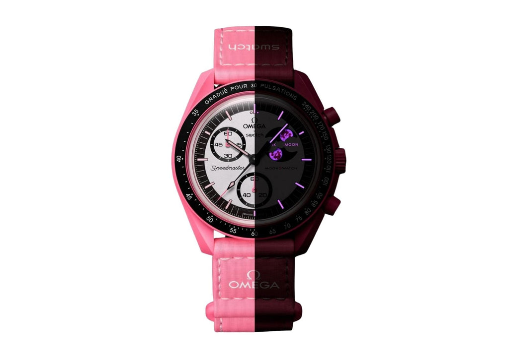Swatchx Omega Bioceramic Moonswatch Mission to the Pink Moon