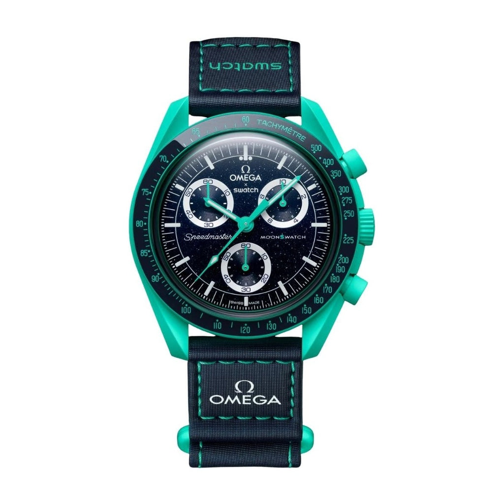 Swatch x Omega Bioceramic Moonswatch Mission On Earth Polar Lights