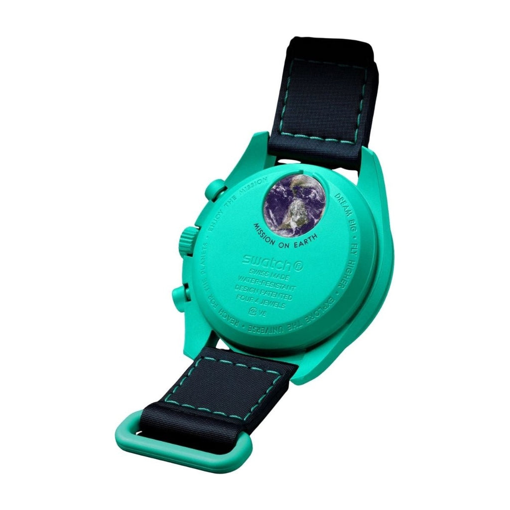 Swatch x Omega Bioceramic Moonswatch Mission On Earth Polar Lights