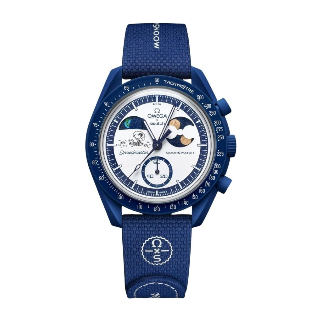 Swatch x Omega Bioceramic Moonswatch Mission To Earthphase Moonshine Gold Snoopy