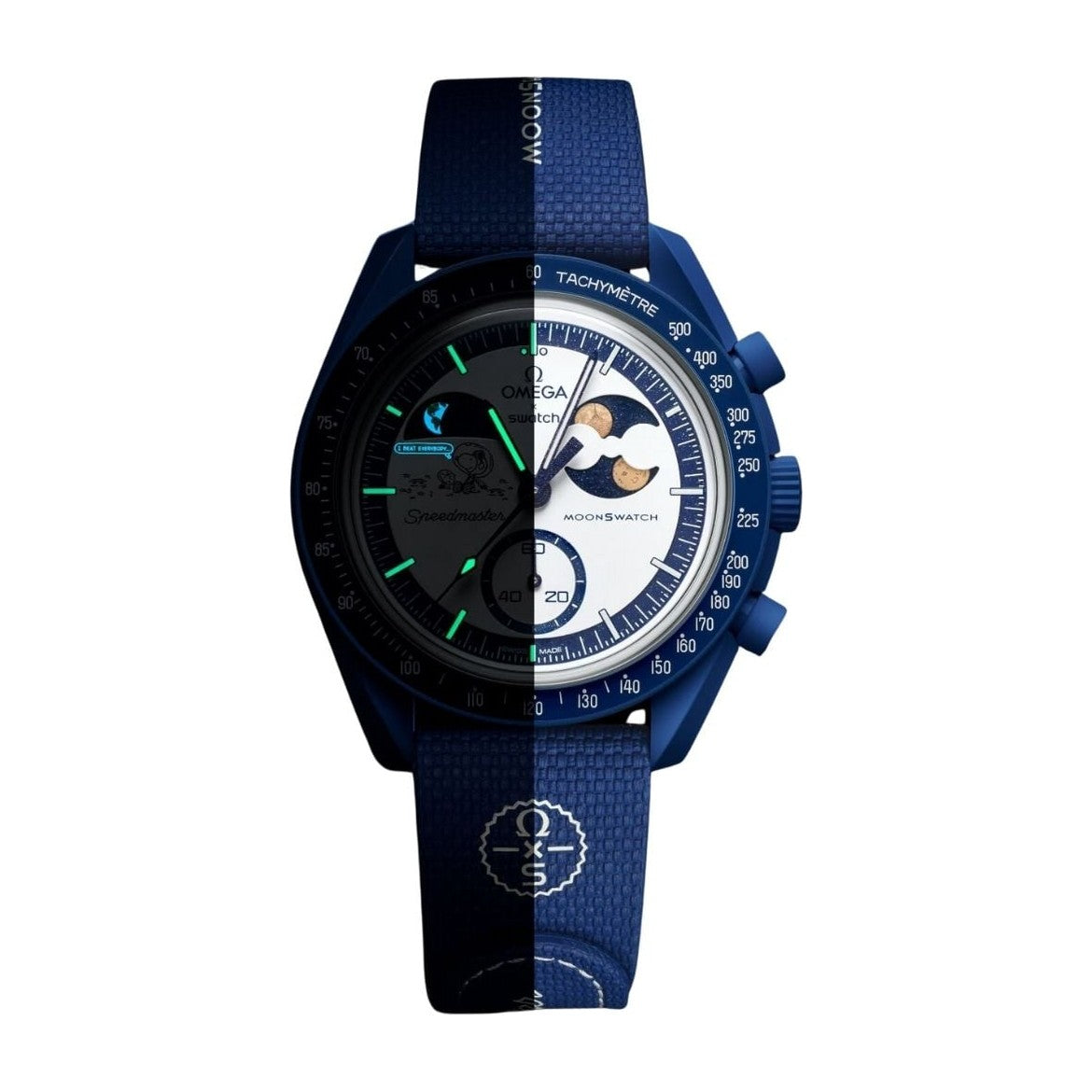 Swatch x Omega Bioceramic Moonswatch Mission To Earthphase Moonshine Gold Snoopy