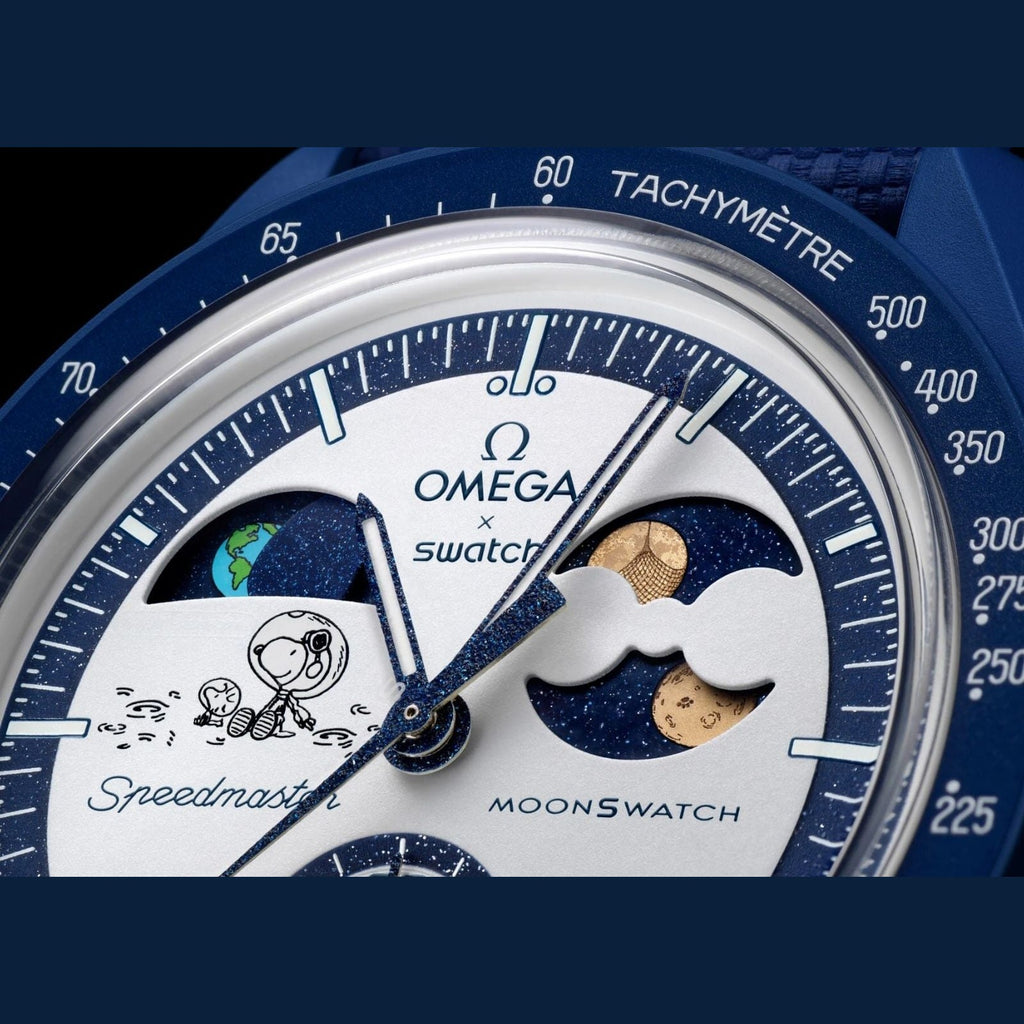 Swatch x Omega Bioceramic Moonswatch Mission To Earthphase Moonshine Gold Snoopy