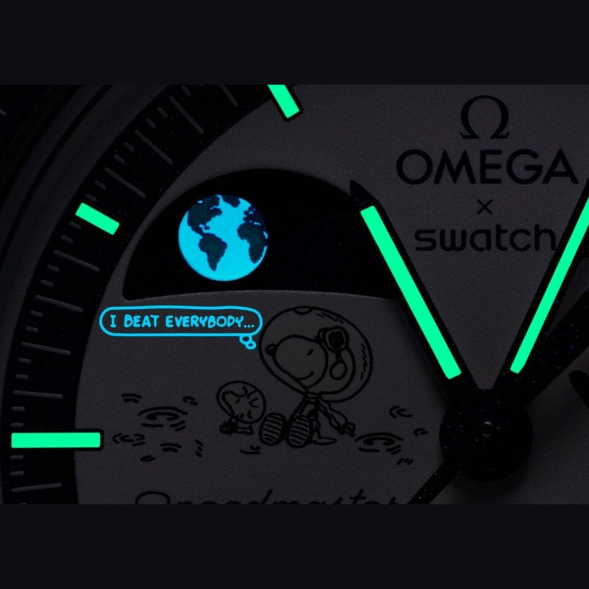 Swatch x Omega Bioceramic Moonswatch Mission To Earthphase Moonshine Gold Snoopy