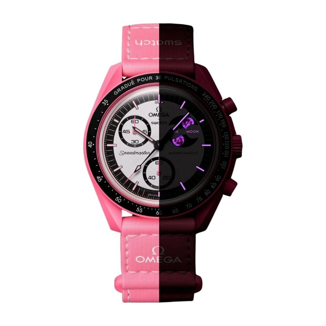 Swatch x Omega Bioceramic Moonswatch Mission to the Pink Moon