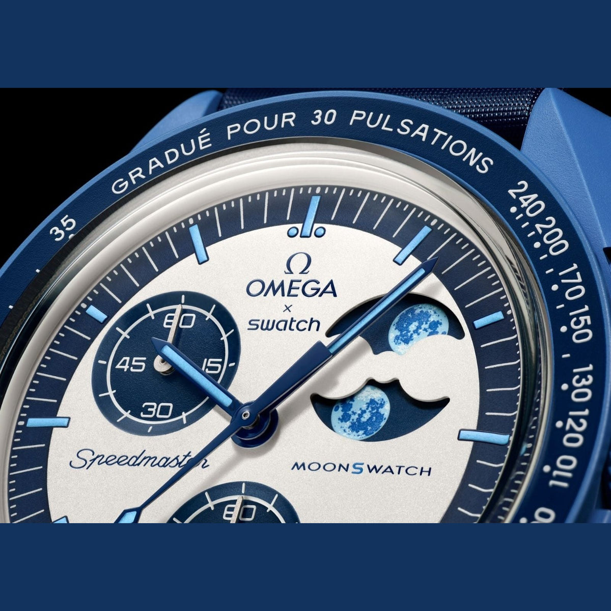 Swatch x Omega Bioceramic Moonswatch Mission to the Super Blue Moonphase