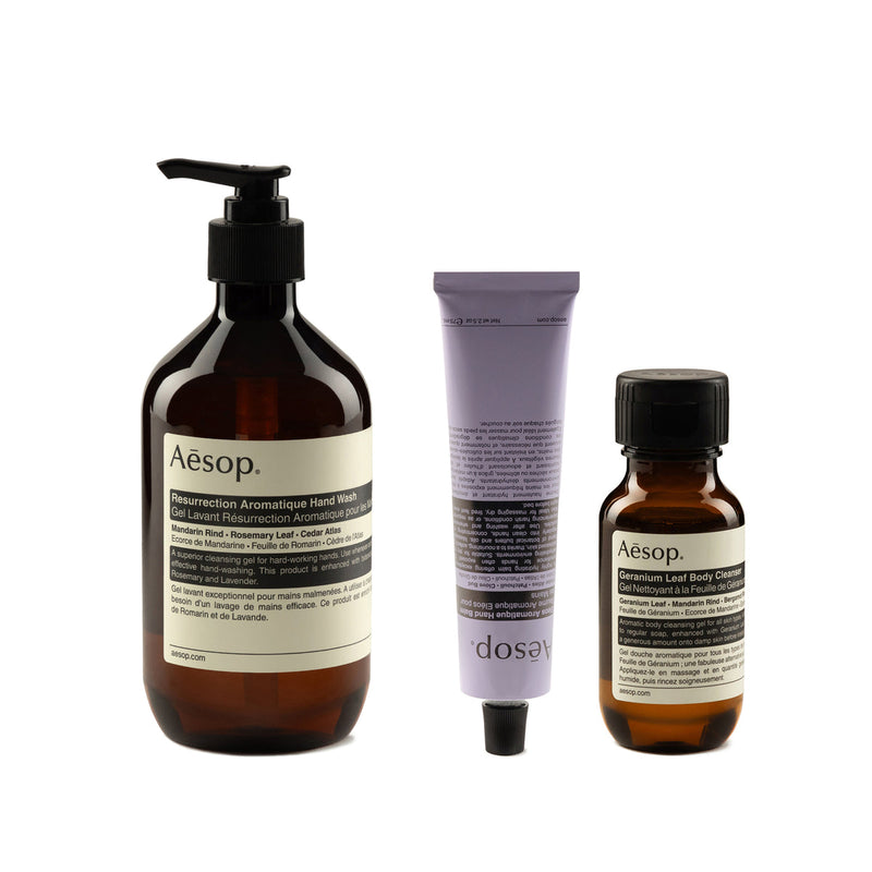 Aesop screen 3 - body care trio