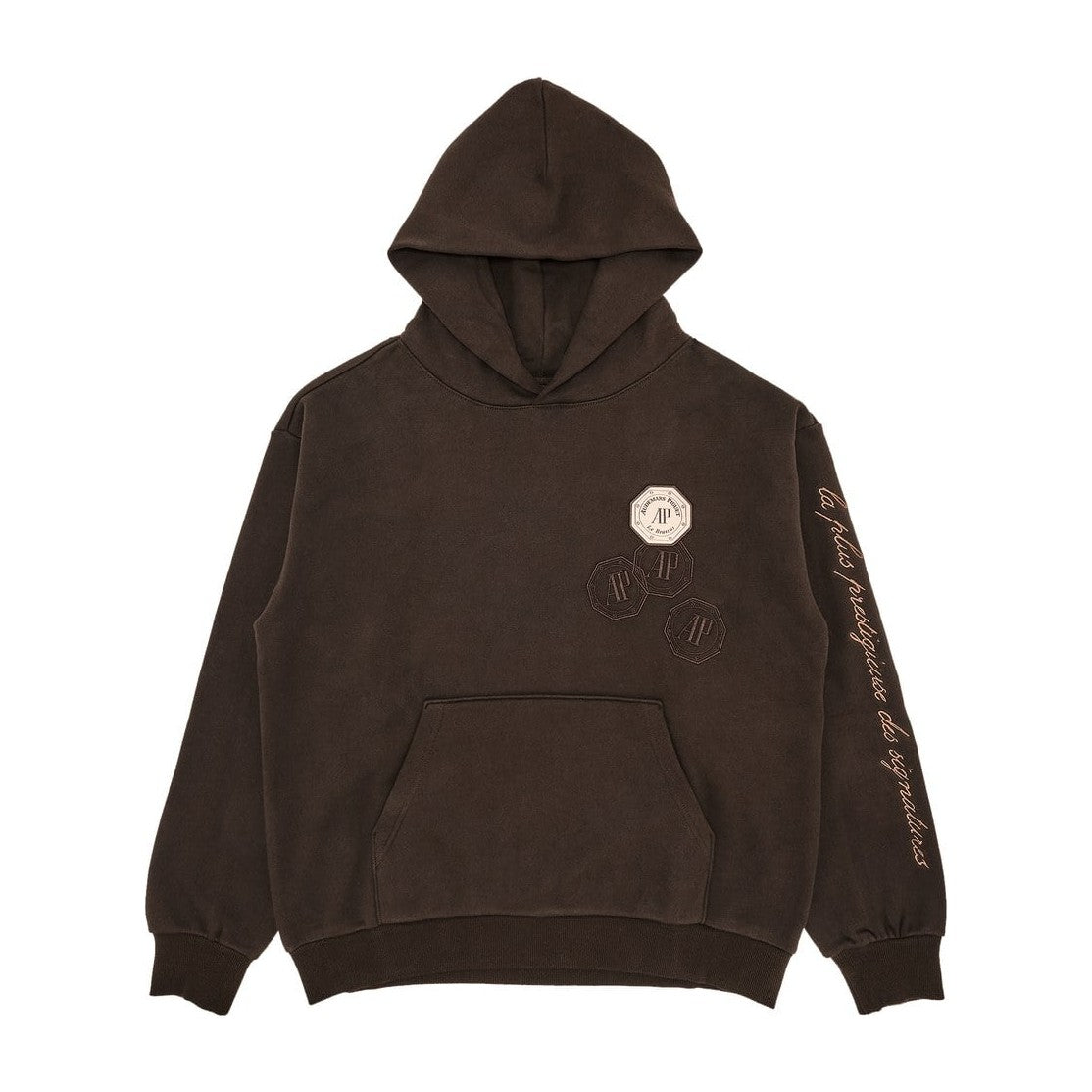 Travis Scott CJ x Audemars Piguet Emblem Hoodie Dark Brown