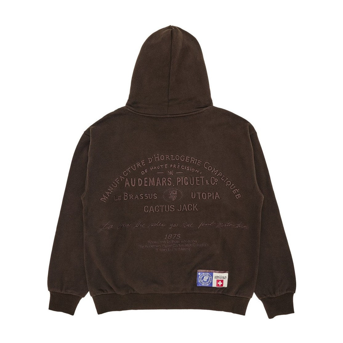 Travis Scott CJ x Audemars Piguet Emblem Hoodie Dark Brown