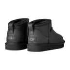 UGG Classic Ultra Mini Leather Boot Black (W)