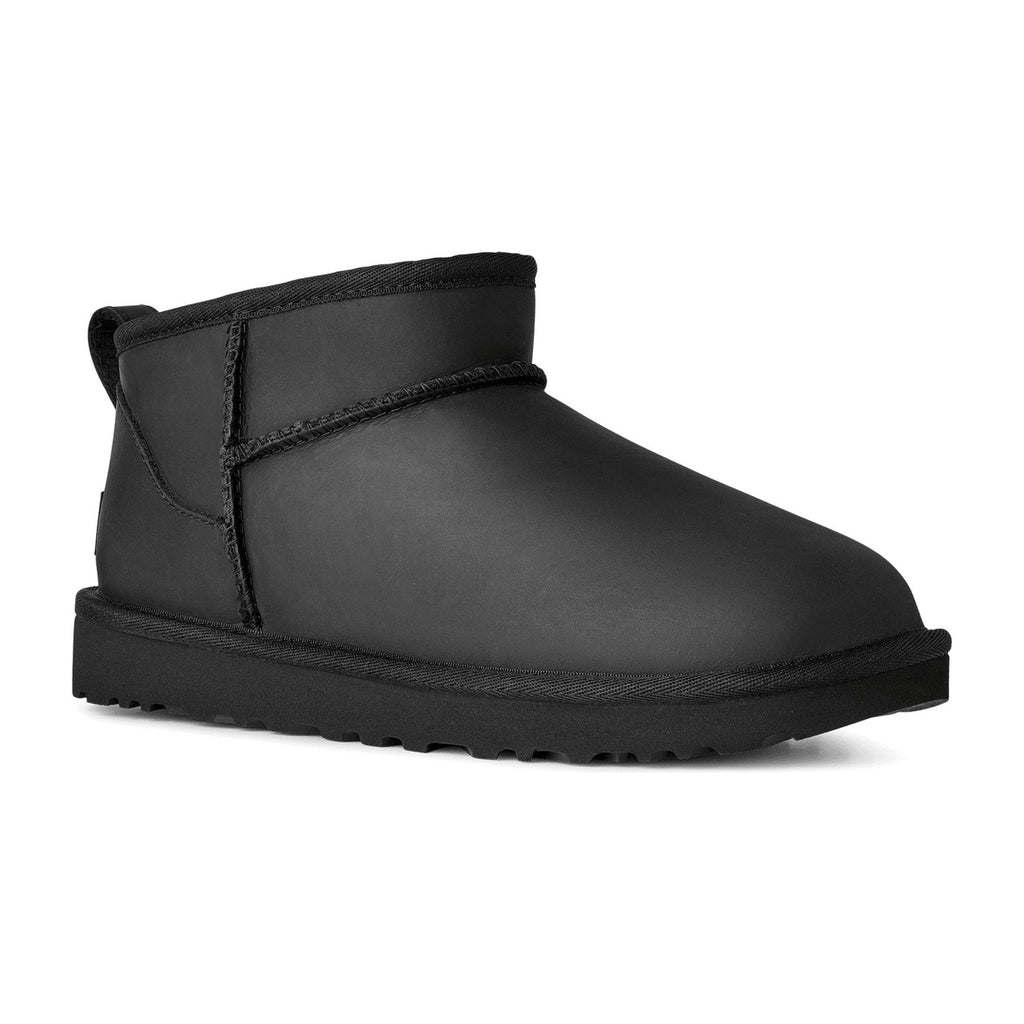 UGG Classic Ultra Mini Leather Boot Black (W)