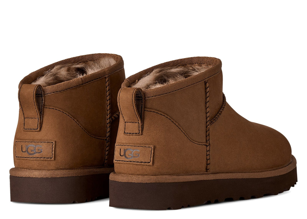 UGG Classic Ultra Mini Nubuck Boot Dark Chestnut (W)