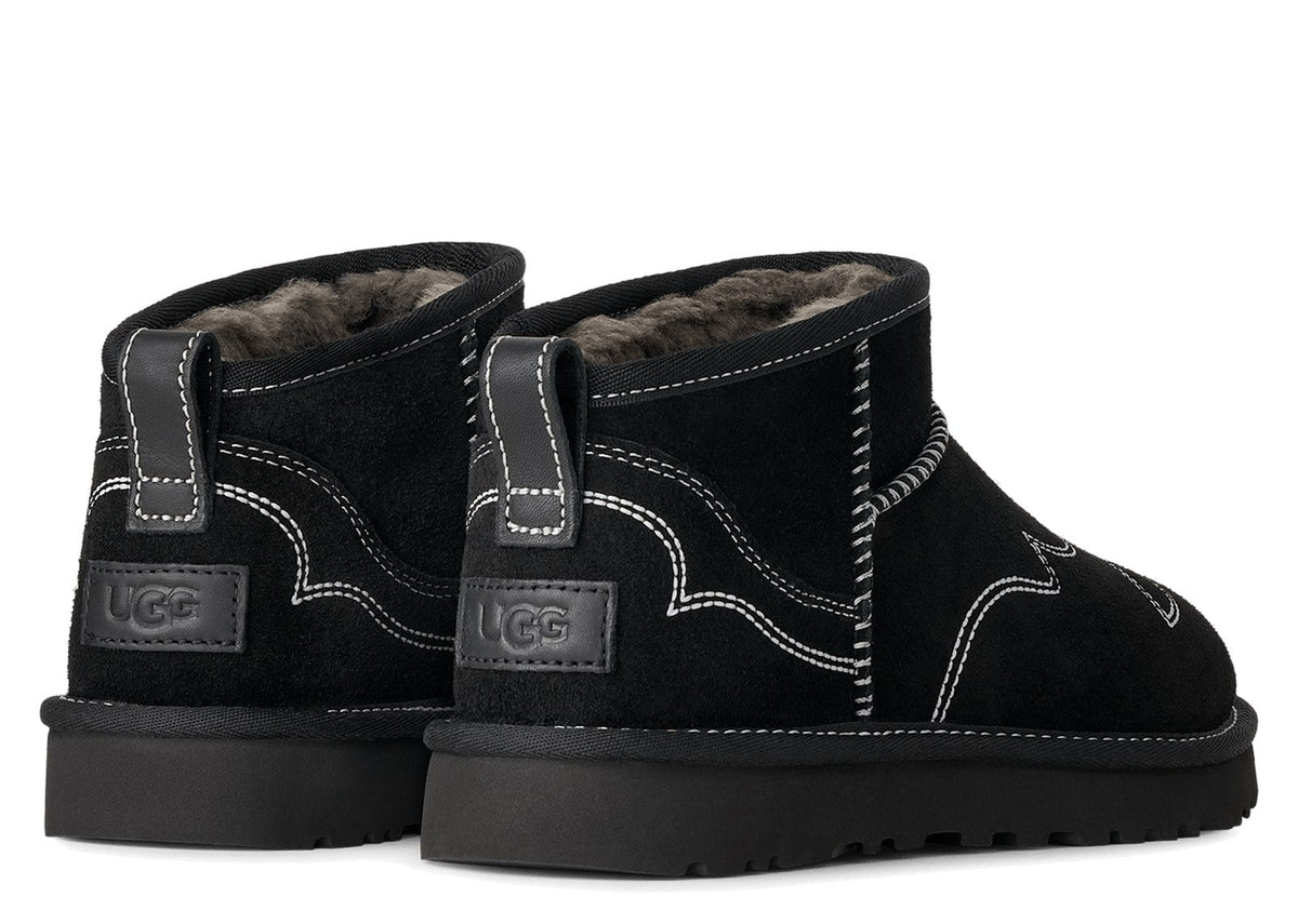 UGG Classic Ultra Mini Western Boot Black (W)
