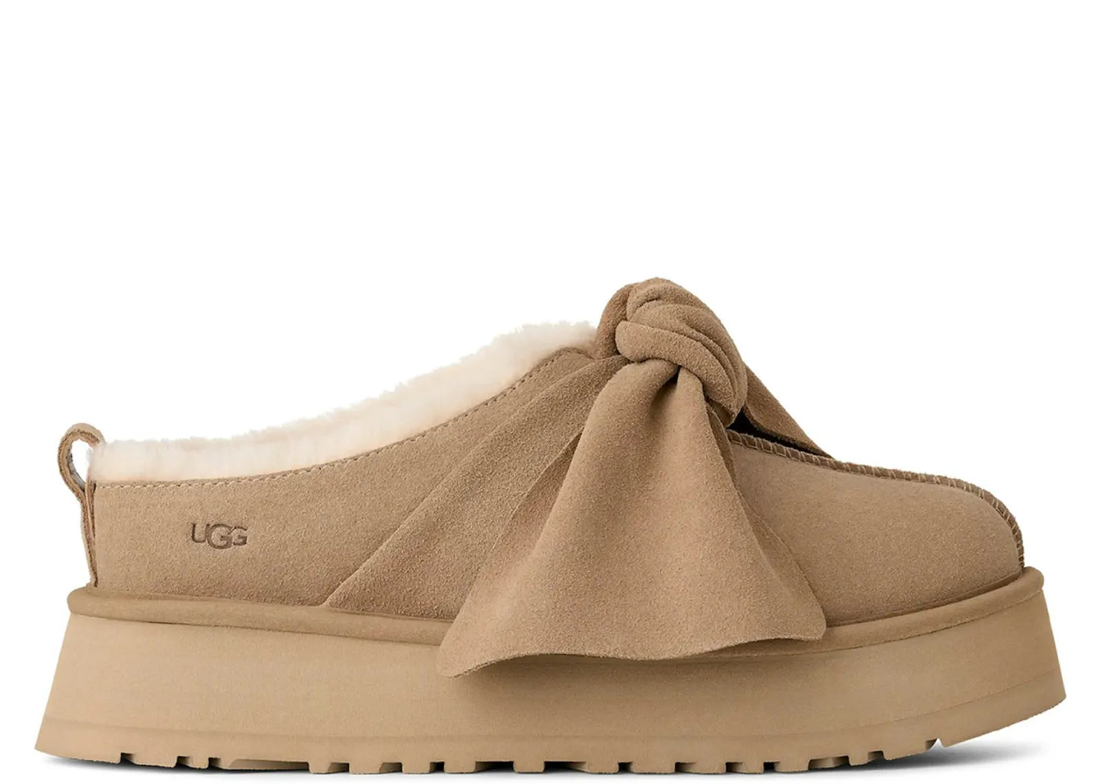 UGG Platform Slip-On Bow Slipper Sand (W)