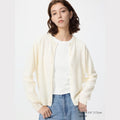 UNIQLO 100% Cashmere Crew Neck Cardigan - 01 OFF WHITE