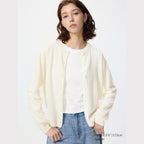 UNIQLO 100% Cashmere Crew Neck Cardigan - 01 OFF WHITE