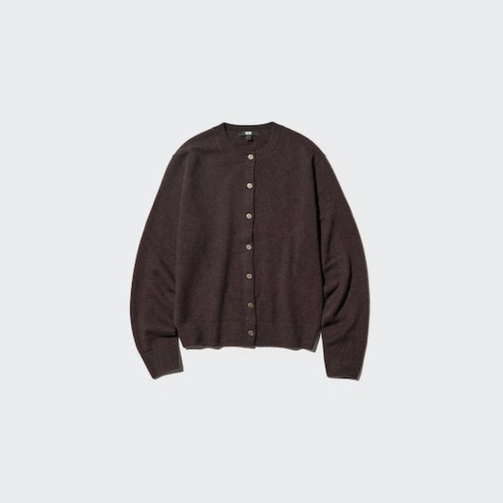UNIQLO 100% Cashmere Crew Neck Cardigan - 01 OFF WHITE
