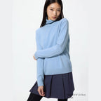 UNIQLO 100% Cashmere Crew Neck Jumper - 62 BLUE