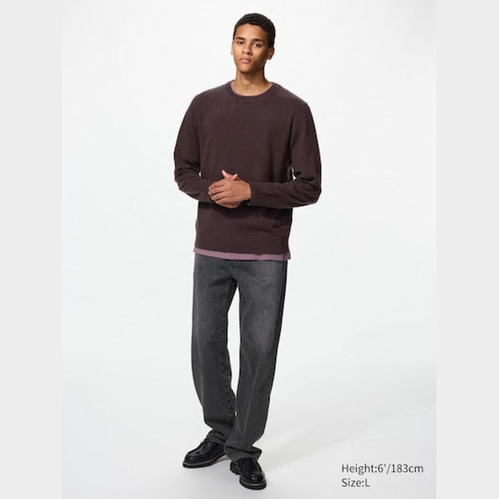 UNIQLO 100% Cashmere Crew Neck Jumper - 69 NAVY
