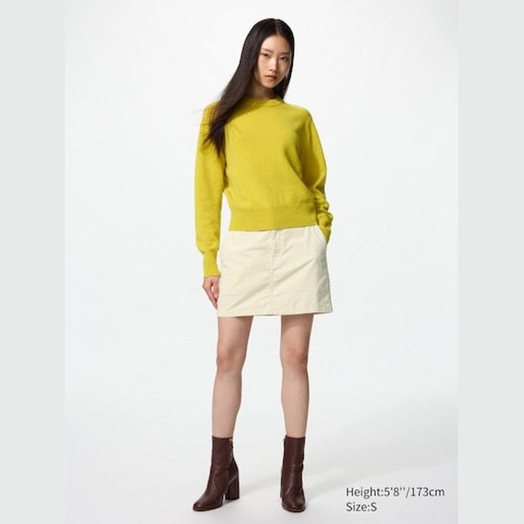 UNIQLO 100% Lambswool Crew Neck Jumper - 61 BLUE