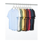 UNIQLO 100% Linen Crew Neck T-Shirt - 68 BLUE