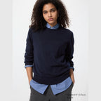 UNIQLO 100% Merino Crew Neck Jumper - 69 NAVY