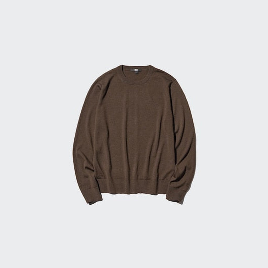 UNIQLO 100% Merino Crew Neck Jumper - 69 NAVY
