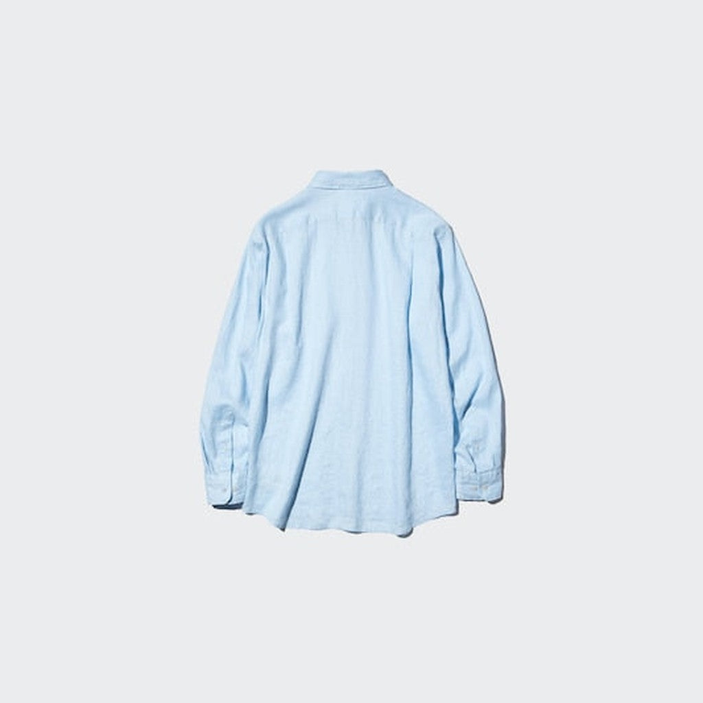 UNIQLO 100% Premium Linen Shirt - 09 BLACK