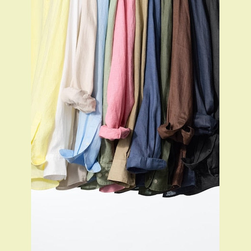 UNIQLO 100% Premium Linen Shirt - 69 NAVY