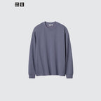 UNIQLO AIRism Cotton Crew Neck T-Shirt (Long Sleeve) - 58 DARK GREEN