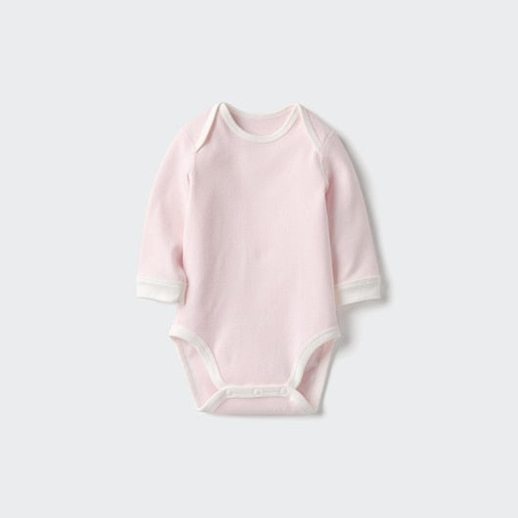 UNIQLO Bodysuit (Long Sleeve, Ribbed) - 11 PINK