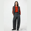 UNIQLO Brushed Jersey Barrel Leg Trousers - 08 DARK GREY