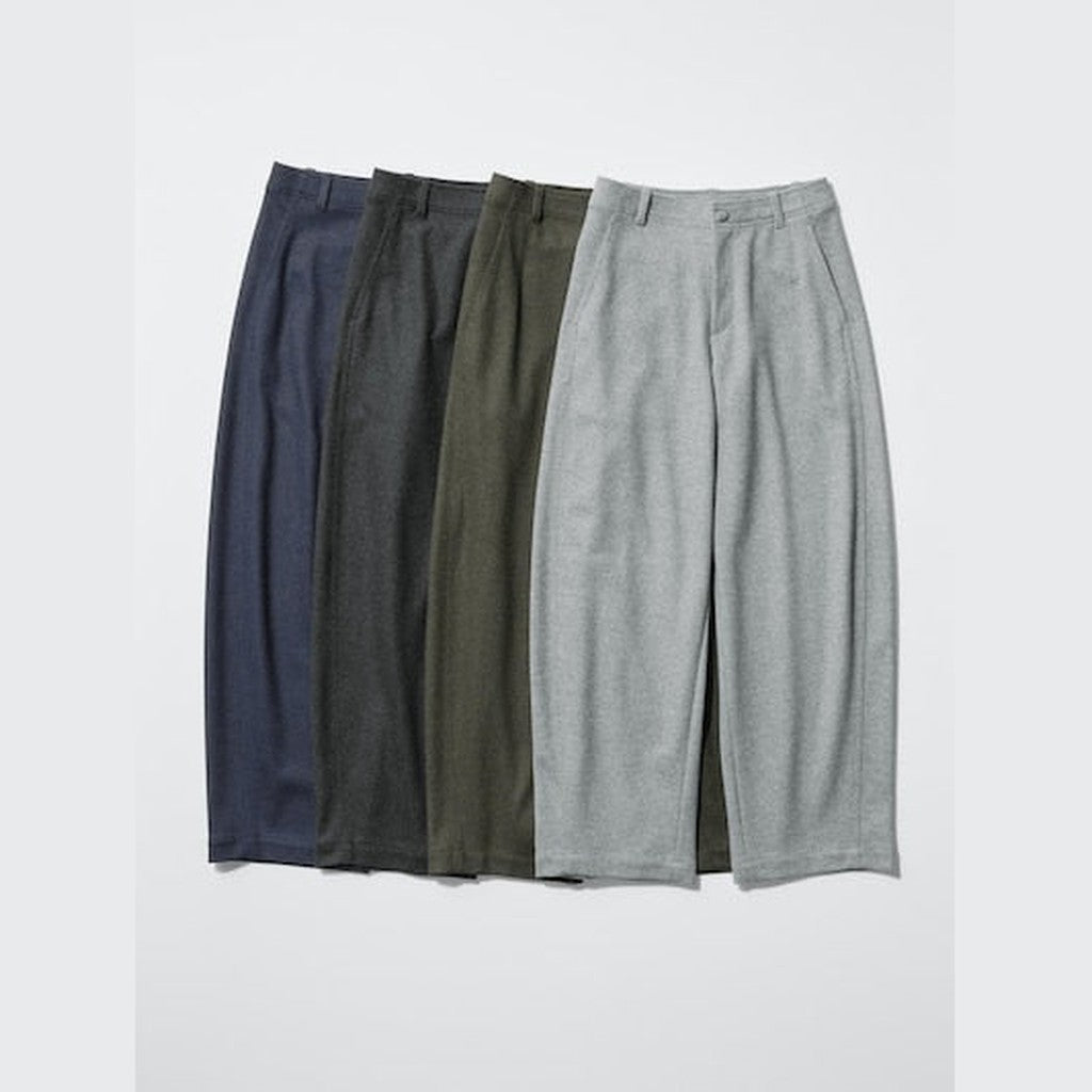 UNIQLO Brushed Jersey Barrel Leg Trousers - 57 OLIVE