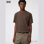 UNIQLO Crew Neck T-Shirt - 38 DARK BROWN