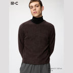 UNIQLO Fluffy 100% Cashmere Relaxed V Neck Jumper - 32 BEIGE