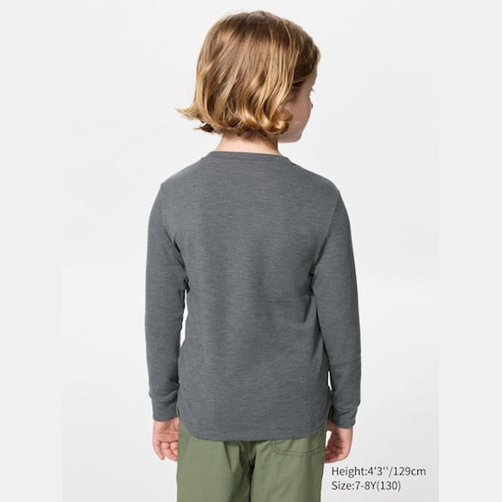 UNIQLO HEATTECH Extra Warm Cotton Crew Neck T-Shirt (Long Sleeve) - 01 OFF WHITE