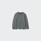 UNIQLO HEATTECH Extra Warm Cotton Crew Neck T-Shirt (Long Sleeve) - 09 BLACK
