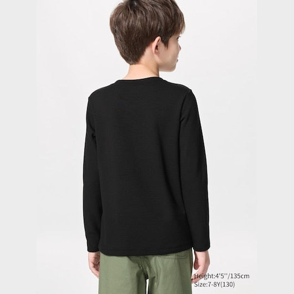 UNIQLO HEATTECH Ultra Warm Crew Neck T-Shirt (Long Sleeve) - 08 DARK GREY