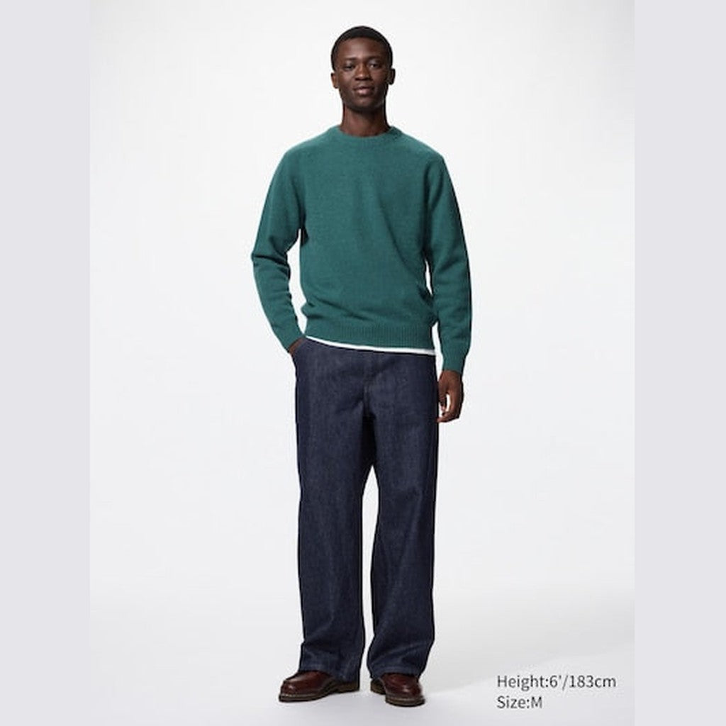 UNIQLO Lambswool Crew Neck Jumper - 78 PURPLE