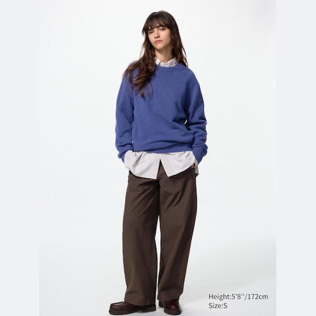 UNIQLO Lambswool Crew Neck Jumper - 78 PURPLE