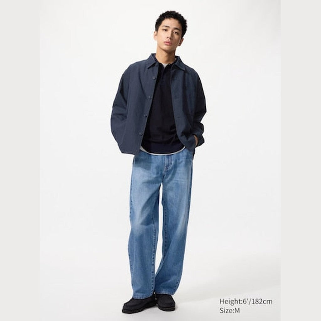 UNIQLO Men's Cotton Linen Blend Shirt Jacket - 30 NATURAL