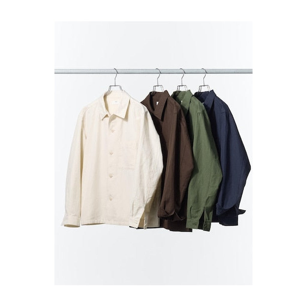 UNIQLO Men's Cotton Linen Blend Shirt Jacket - 57 OLIVE