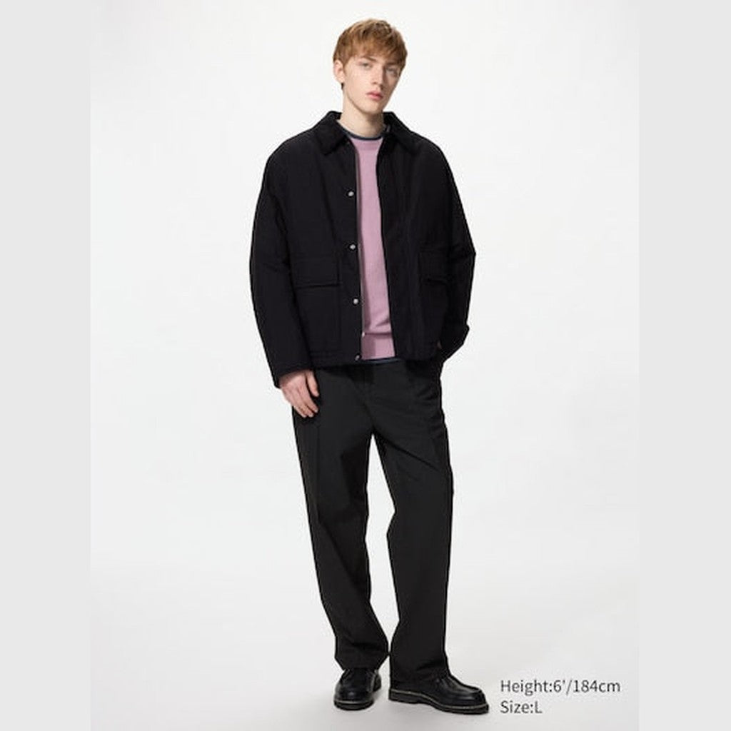 UNIQLO Pleated Wide Trousers - 38 DARK BROWN