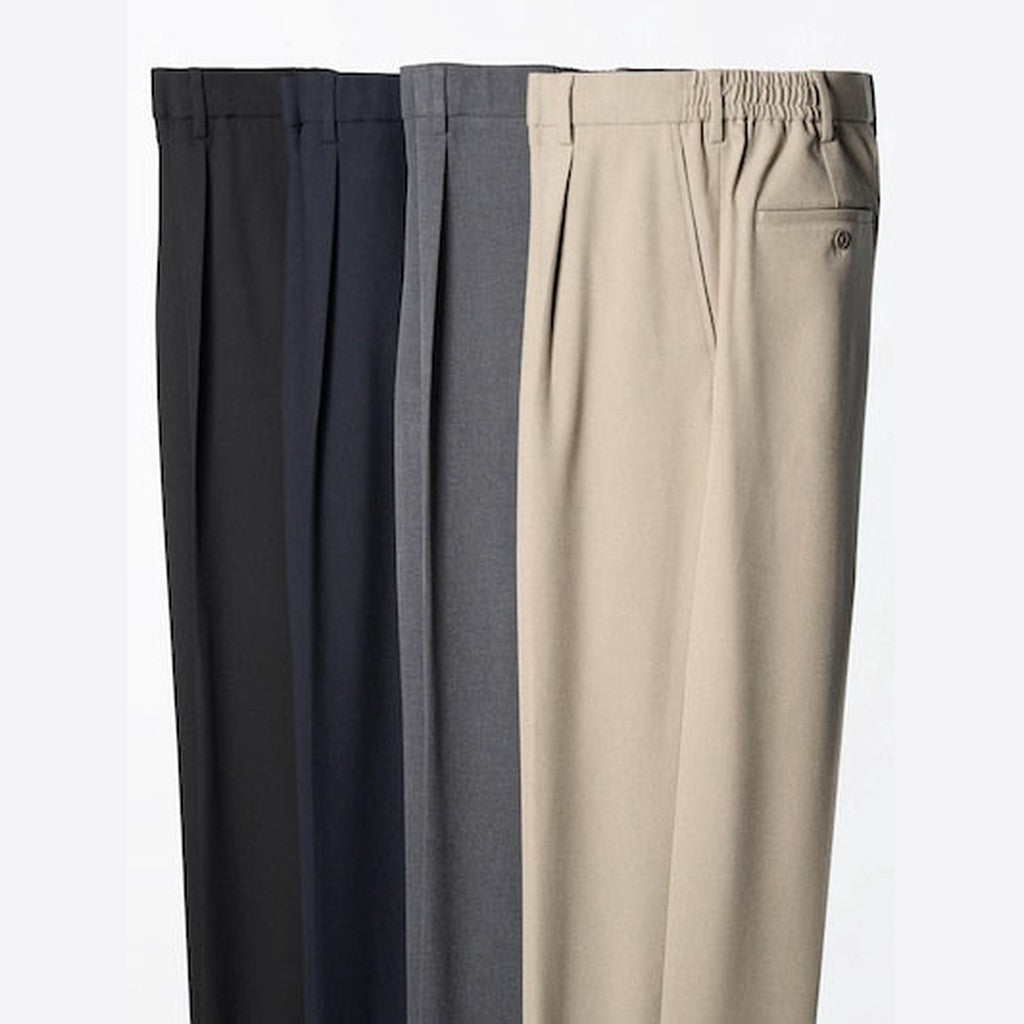 UNIQLO Pleated Wide Trousers - 38 DARK BROWN