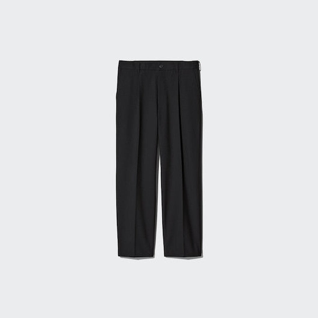 UNIQLO Pleated Wide Trousers - 38 DARK BROWN